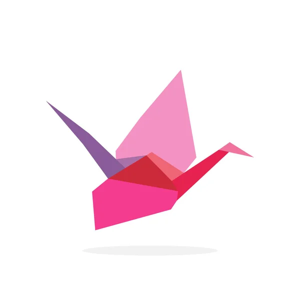 Polygonales Kunstbild Eines Papiervogels Vektorillustration — Stockvektor