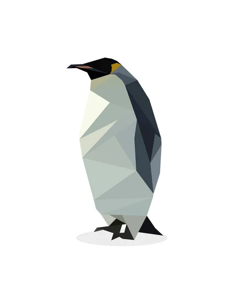 Penguenlerin Çokgen Görüntüsü Logo Vektör Illüstrasyonu — Stok Vektör
