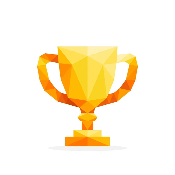 Çokgen kupa görüntüsü. logo vektör illüstrasyonu