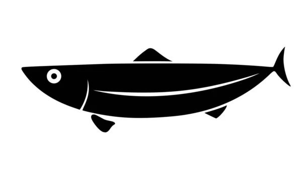 Fish Icon Vector Fish Icon Glyph Style Design White Background — Stock Vector