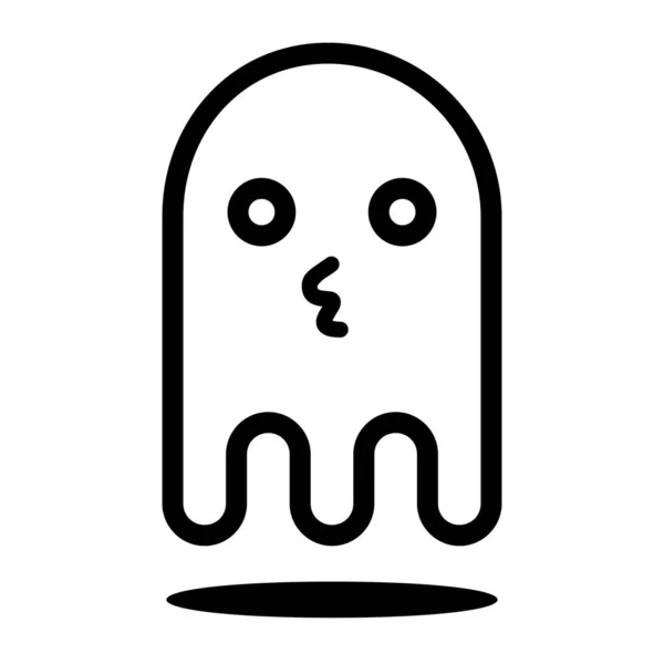 Ghost Icon Doodle Ghost Vector Illustration — Stock Vector