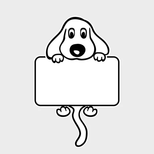 Desenhos Animados Cães Bonito Simples Animal Rosto Isolado Bolha Texto — Vetor de Stock