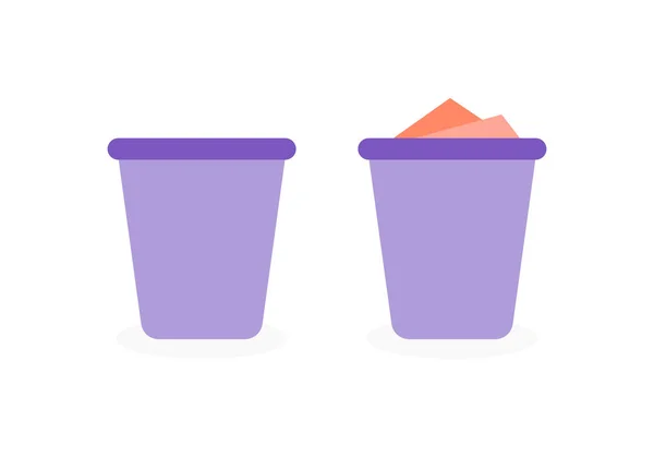 Σκουπίδι Trash Διανυσματική Απεικόνιση Για Εφαρμογή Και Web — Διανυσματικό Αρχείο