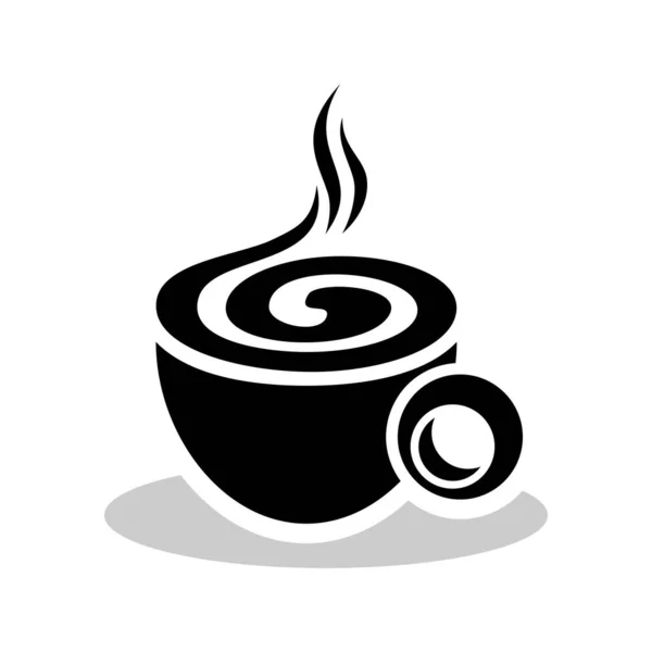 コーヒーアイコン画像 ロゴベクトルイラスト — ストックベクタ