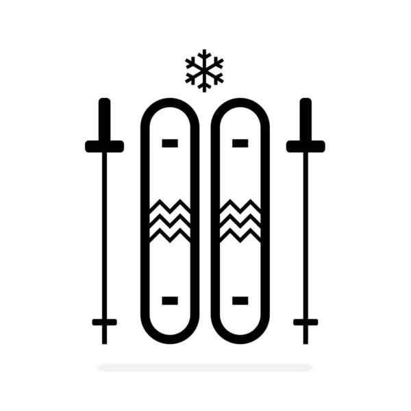 スノーボードアイコン 冬のアイコンベクトルイラスト — ストックベクタ