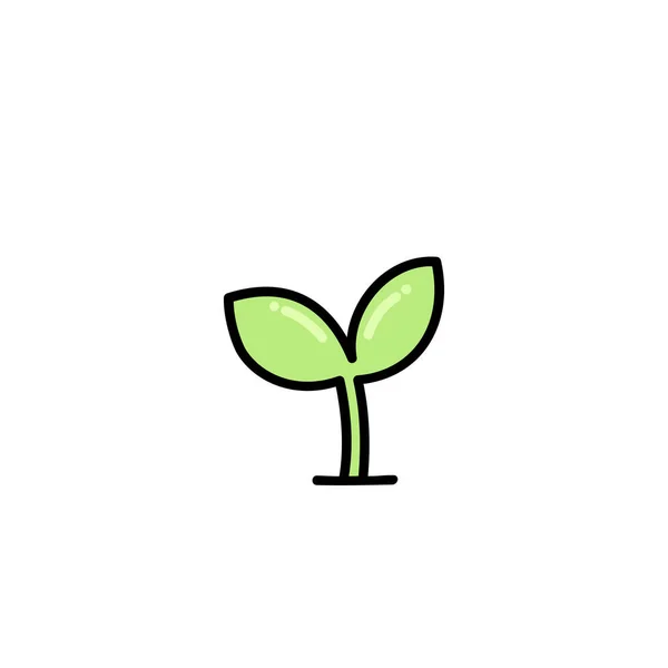 New Tree Seed Icon Plant Seed Logo Vector Illustration — Stock Vector