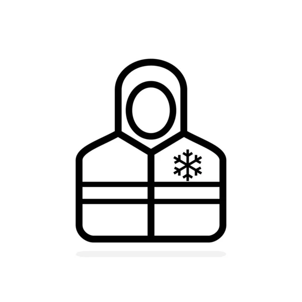 Ikona Zimní Bundy Vektorová Ilustrace — Stockový vektor