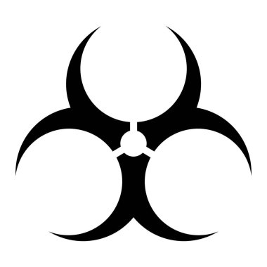 Biyolojik tehlike ikonu. Biyolojik tehlike sembolü. Vektör illüstrasyonu.