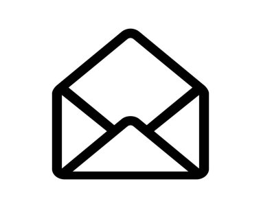 E- posta simgesi. Zarf işareti. Vektör İllüstrasyonu. Şeffaf arkaplan.