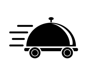 Uygulamalar ve web siteleri için hızlı nakliye besin düz vektör simgesi