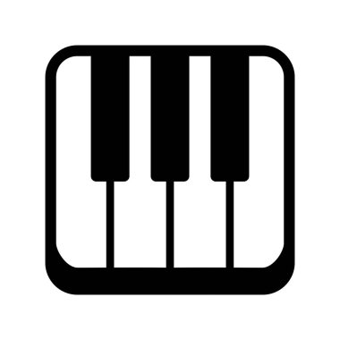 Uygulama ve web için piyano klavyesi simgesi. vektör illüstrasyonu.