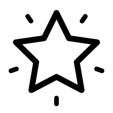 Işıldayan yıldız ikonu görüntüsü. Vektör İllüstrasyonu.