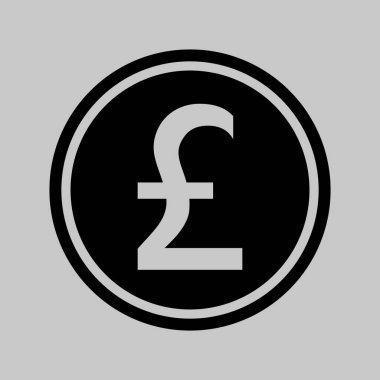 Ağ ve uygulamalar için pound simgesi. Pound para logosu. vektör illüstrasyonu.
