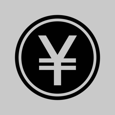 Web ve uygulamalar için Yen simgesi. Yen para logosu. vektör illüstrasyonu.