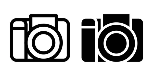 Icône Caméra Isolée Sur Fond Blanc Symbole Caméra Pour Conception — Image vectorielle
