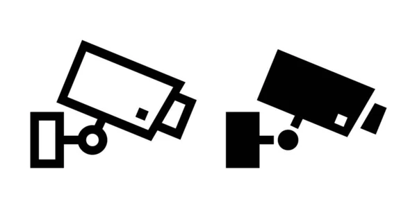 Cctv Security Camera Icon Template Illustration Design Стиль Плаского Дизайну — стоковий вектор