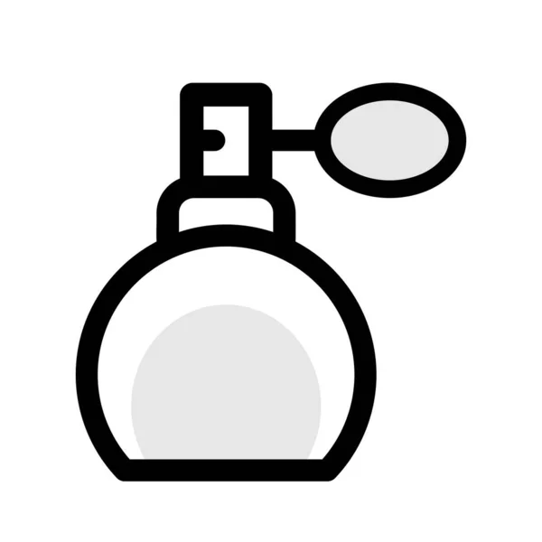 Ikona Linii Perfum Wektorowe Perfumy Sprayu Ciśnieniowym Izolowane Białym Tle — Wektor stockowy