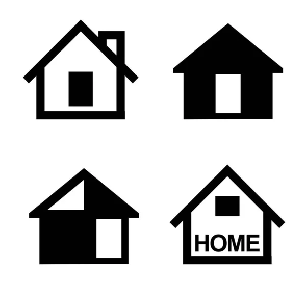 Home Icon Button App Poster Tipografico Illustrazione Vettoriale — Vettoriale Stock