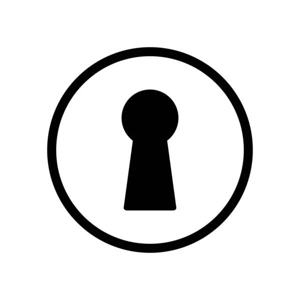 Anahtar deliği simgesi. Kilit logosu şirketler, simgeler ve diğerleri için kullanılabilir. Vektör illüstrasyonu.