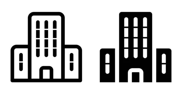 白い背景に独立したモールの建物のアイコン オンラインショップやEショップのコンセプト フラットデザインスタイル ベクターイラスト — ストックベクタ