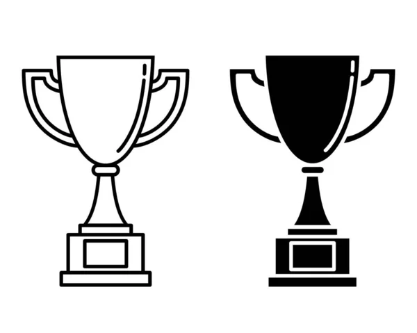 Ícone Taça Troféu Vetor Sobre Fundo Branco Ilustração Vetorial —  Vetores de Stock