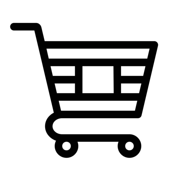 Ícone Compras Trolley Ilustração Ícone Vetor — Vetor de Stock