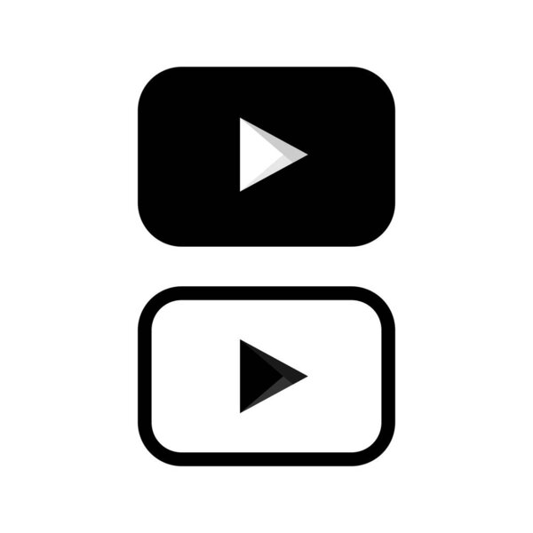 иконка кнопки воспроизведения. плоский вектор, знак социальных сетей, мобильное приложение, вектор веб-видео