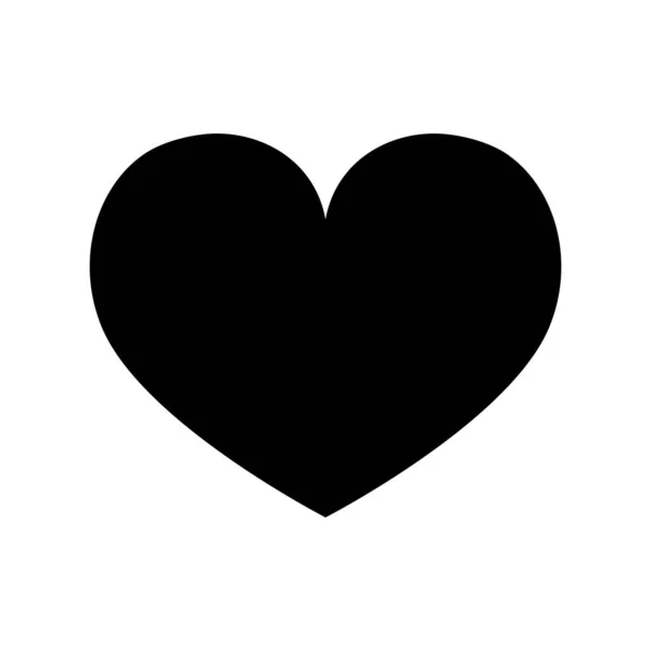 Love Icon Black Heart Web Apps Heart Symbol Valentine Heart — Stock Vector