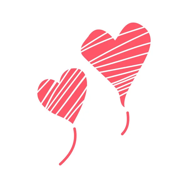 Coeurs Vectoriels Eléments Design Pour Saint Valentin Cœur Doodle Illustration — Image vectorielle