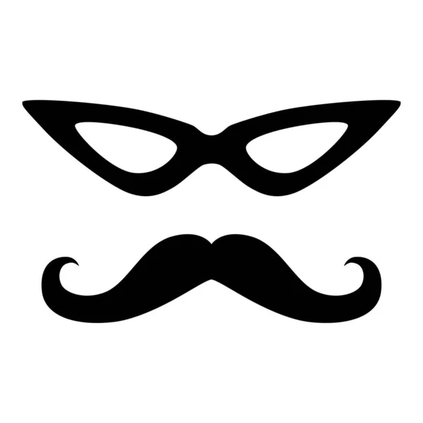 带面具的胡子图标 网络的矢量插图 矢量说明 — 图库矢量图片