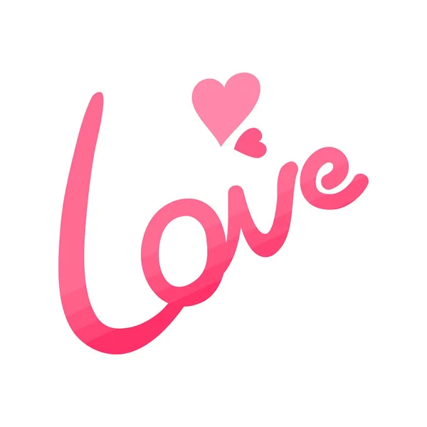 Love Greeting Card Design Stylish Pink Text Happy Valentines Day — Stock Vector