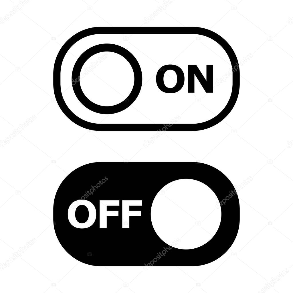 On off icon. Switch button. Vector illustration for app and web