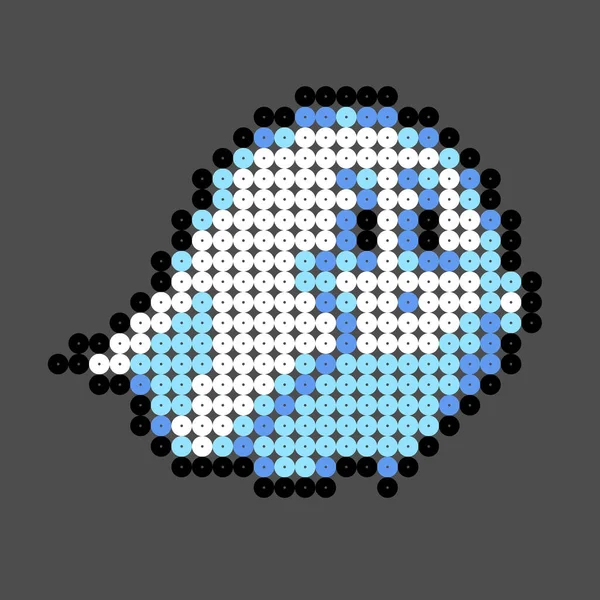 Padrão Pontos Fantasmas Ilustração Vetorial Pixel Art — Vetor de Stock