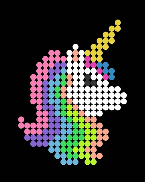 小马马 Pixel独角兽彩虹图像 用于法律和玩具图案 像素艺术的矢量说明 — 图库矢量图片