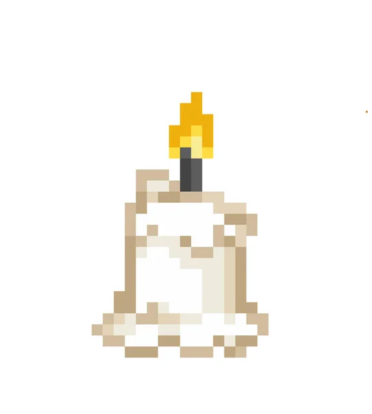 Піксельне Зображення Свічки Векторна Ілюстрація Вишивки Хрестиком — стоковий вектор