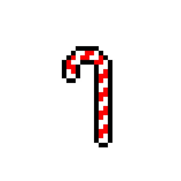Imagen Píxel Caramelo Navidad Ilustración Vectorial — Vector de stock