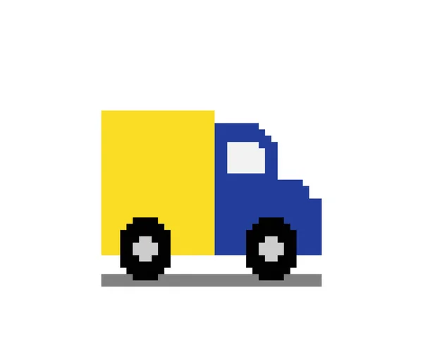 Image Camion Pixel Illustration Vectorielle Motif Point Croix — Image vectorielle