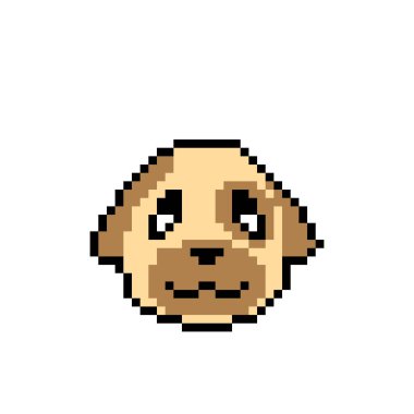 Piksel yavrusu görüntüsü. Bir köpeğin vektör illüstrasyonu.