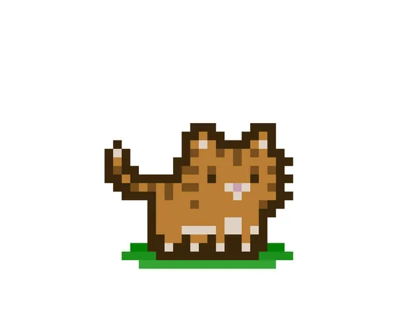 Pixel猫的形象 十字绣矢量图解 — 图库矢量图片