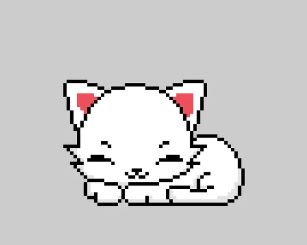 Εικόνα Γάτας Pixel Εικόνα Διανύσματος Σταυροβελονιά — Διανυσματικό Αρχείο