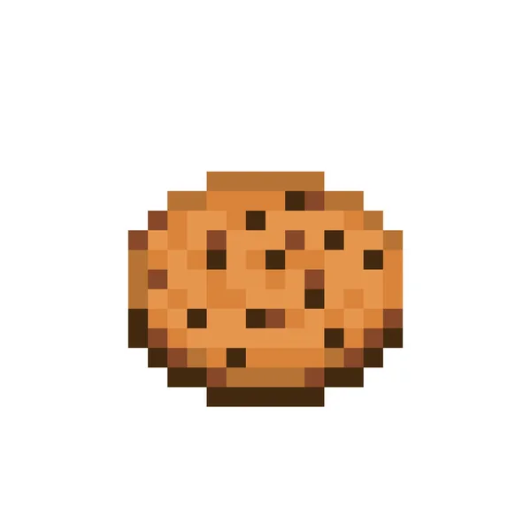 Cookie Pixel Pour Les Jeux Bits Illustration Vectorielle Point Croix — Image vectorielle