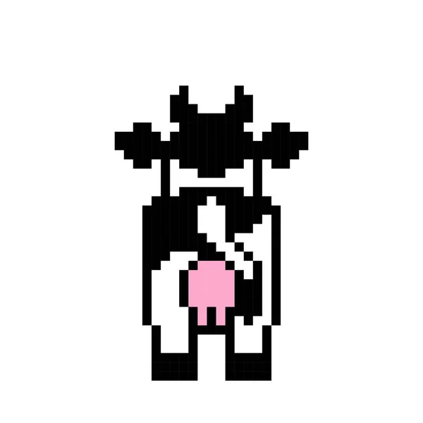 Imagem Vaca Pixel Ilustração Vetorial Ponto Cruz Padrão —  Vetores de Stock