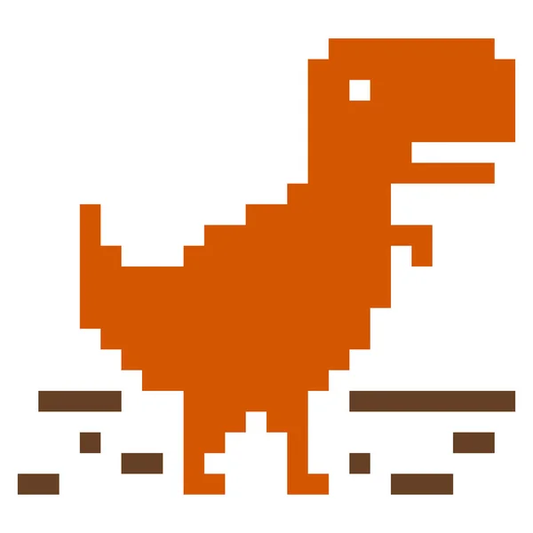 T Rex Pixel Art Dinossauro Video Game Cartoon Ilustração do Vetor -  Ilustração de fundo, jogo: 228480589