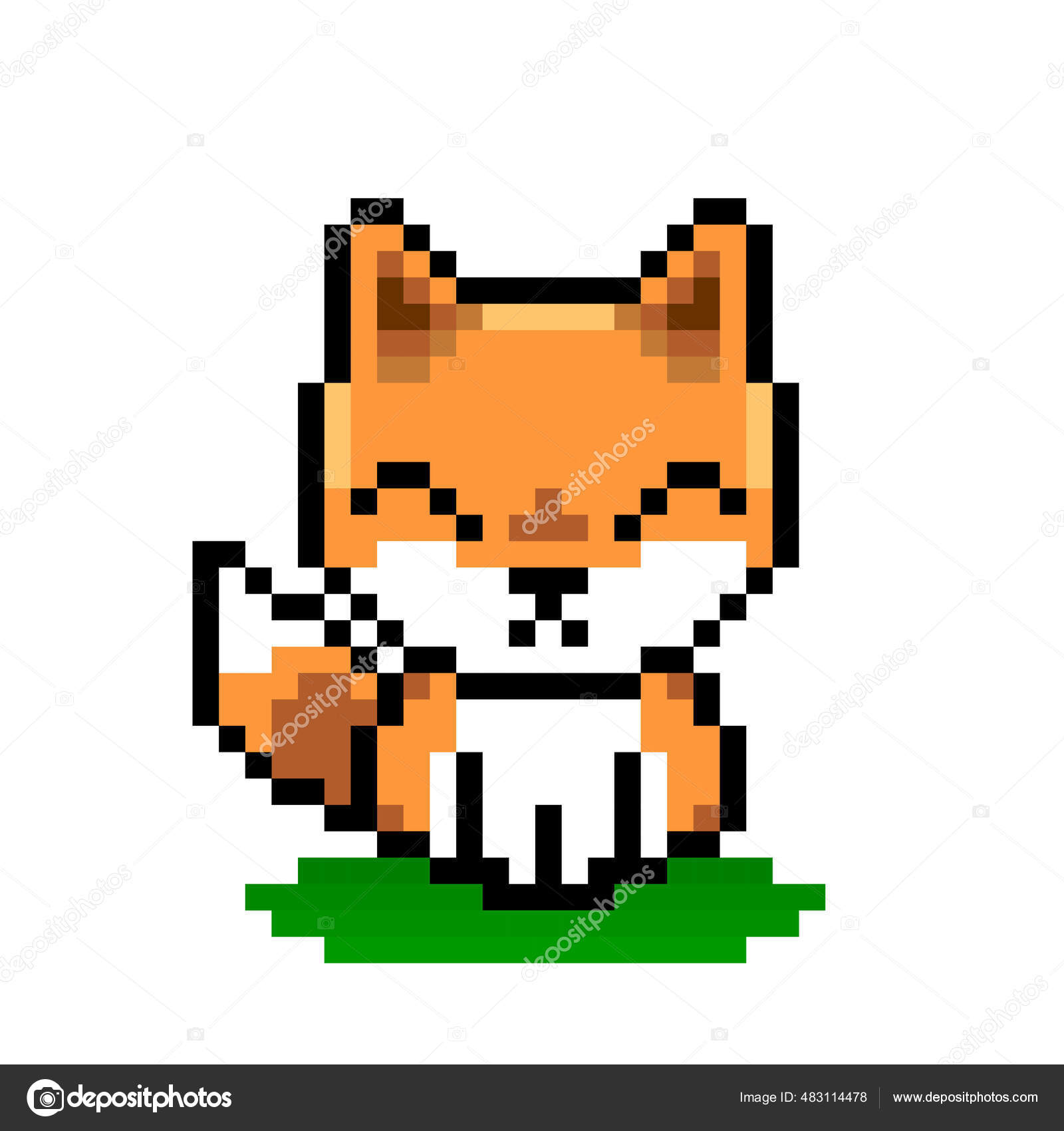 Gato animal ilustração de pixel art