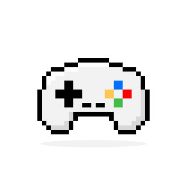 Gamepad piksel görüntüsü. Piksel joystick 'in vektör çizimi.