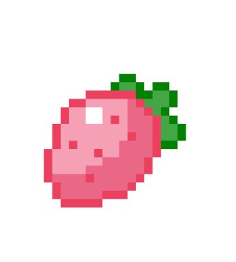 Piksel çilek resmi. Çapraz Dikişin Vektör İllüstrasyonu.