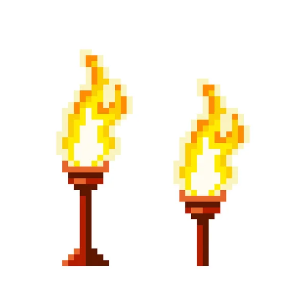 Pixelbild Der Taschenlampe Vektor Illustration Von Kreuzstich Und Spielelement — Stockvektor