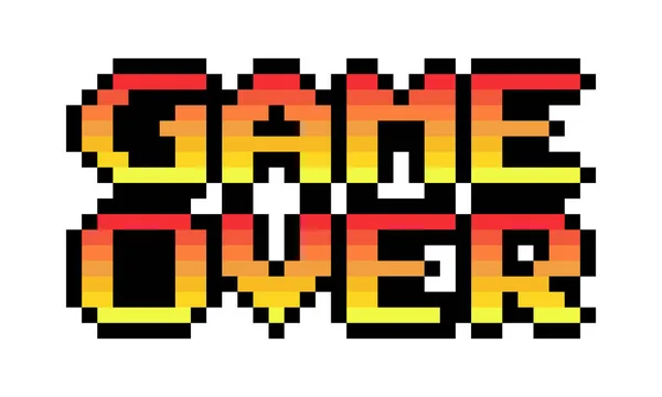 Pixel Game Text Image Vector Illustration Pixel Art — Stock Vector