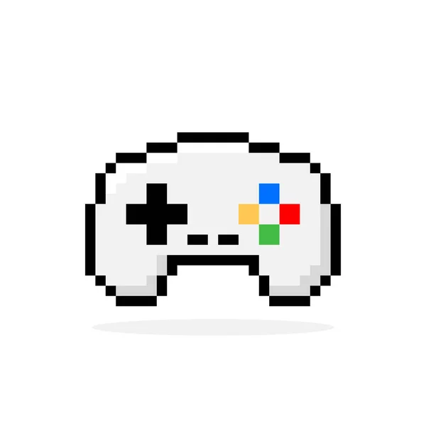 Gamepad Pixel Kép Pixel Joystick Vektorillusztrációja — Stock Vector