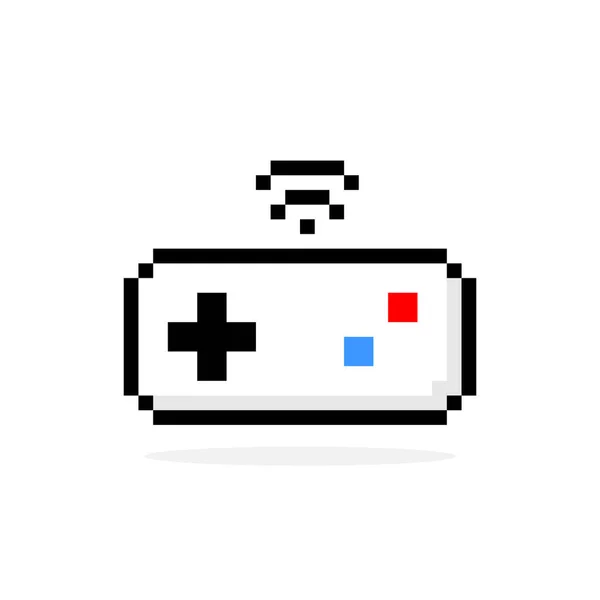 Gamepad Pixel Image Ilustración Vectorial Joystick Píxeles — Vector de stock